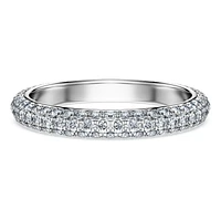 Eternity band ring, Lab-grown diamonds 0.75 ct tw, Round cut, 14K white gold by SWAROVSKI