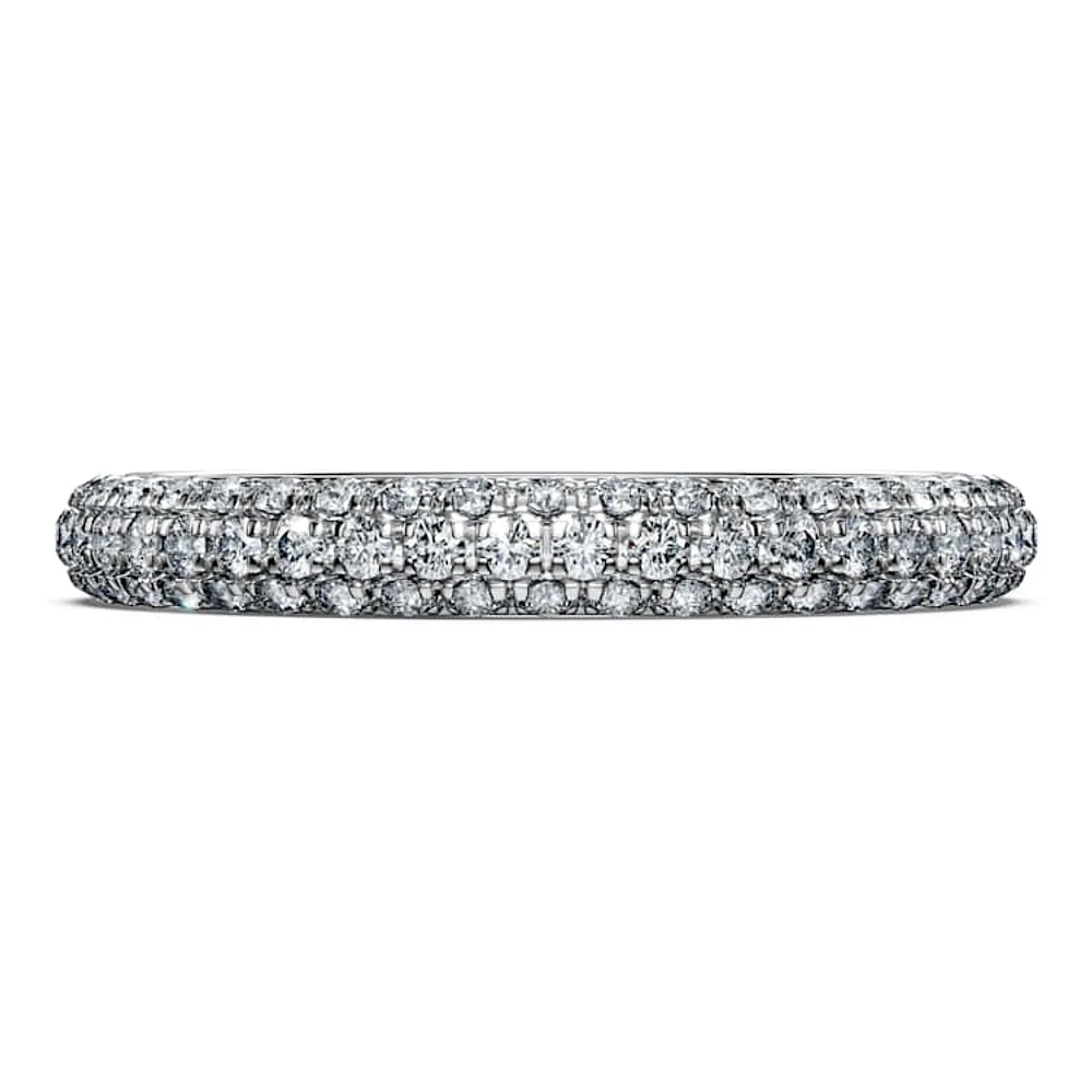 Eternity band ring, Lab-grown diamonds 0.75 ct tw, Round cut, 14K white gold by SWAROVSKI