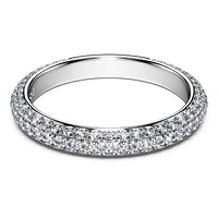 Eternity band ring, Lab-grown diamonds 0.75 ct tw, Round cut, 14K white gold by SWAROVSKI