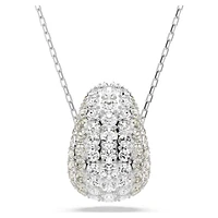 Sublima pendant, Round cut, White, Rhodium plated by SWAROVSKI