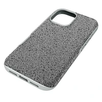 High smartphone case, iPhone® 16, Silver Tone by SWAROVSKI