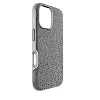 High smartphone case, iPhone® 16, Silver Tone by SWAROVSKI