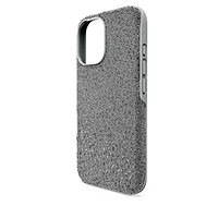 High smartphone case, iPhone® 16, Silver Tone by SWAROVSKI