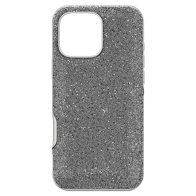 High smartphone case, iPhone® 16 Pro Max, Silver Tone by SWAROVSKI