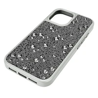 High smartphone case, Scattered design, iPhone® 16, Silver Tone by SWAROVSKI