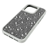 High smartphone case, Scattered design, iPhone® 16 Pro, Silver Tone by SWAROVSKI