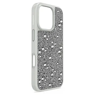 High smartphone case, Scattered design, iPhone® 16 Pro, Silver Tone by SWAROVSKI