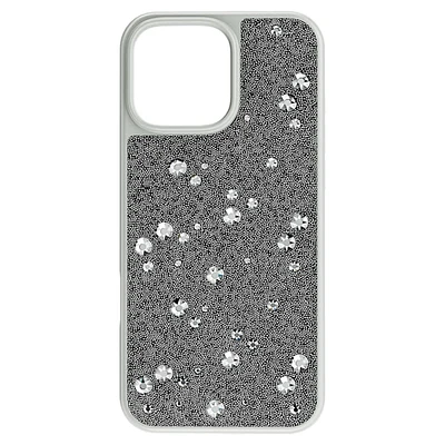 High smartphone case, Scattered design, iPhone® 16 Pro Max, Silver Tone by SWAROVSKI