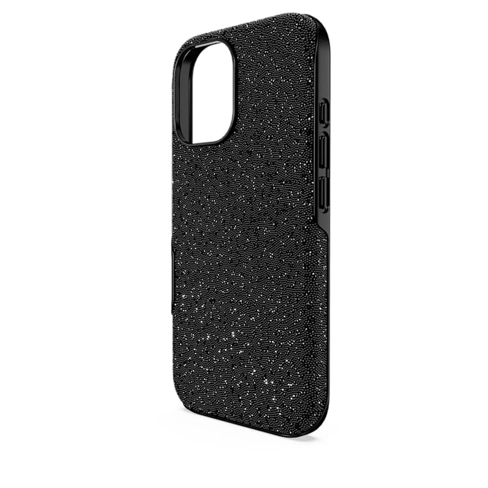 High smartphone case, iPhone® 16, Black by SWAROVSKI