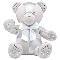 Build-A-Bear Birthstone Bear collectible, Featuring Swarovski® crystals, Teddy bear, April, Silver tone by SWAROVSKI