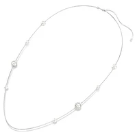 Snake strandage, Crystal pearl, Mixed cuts, Year of the Snake, White, Rhodium plated by SWAROVSKI