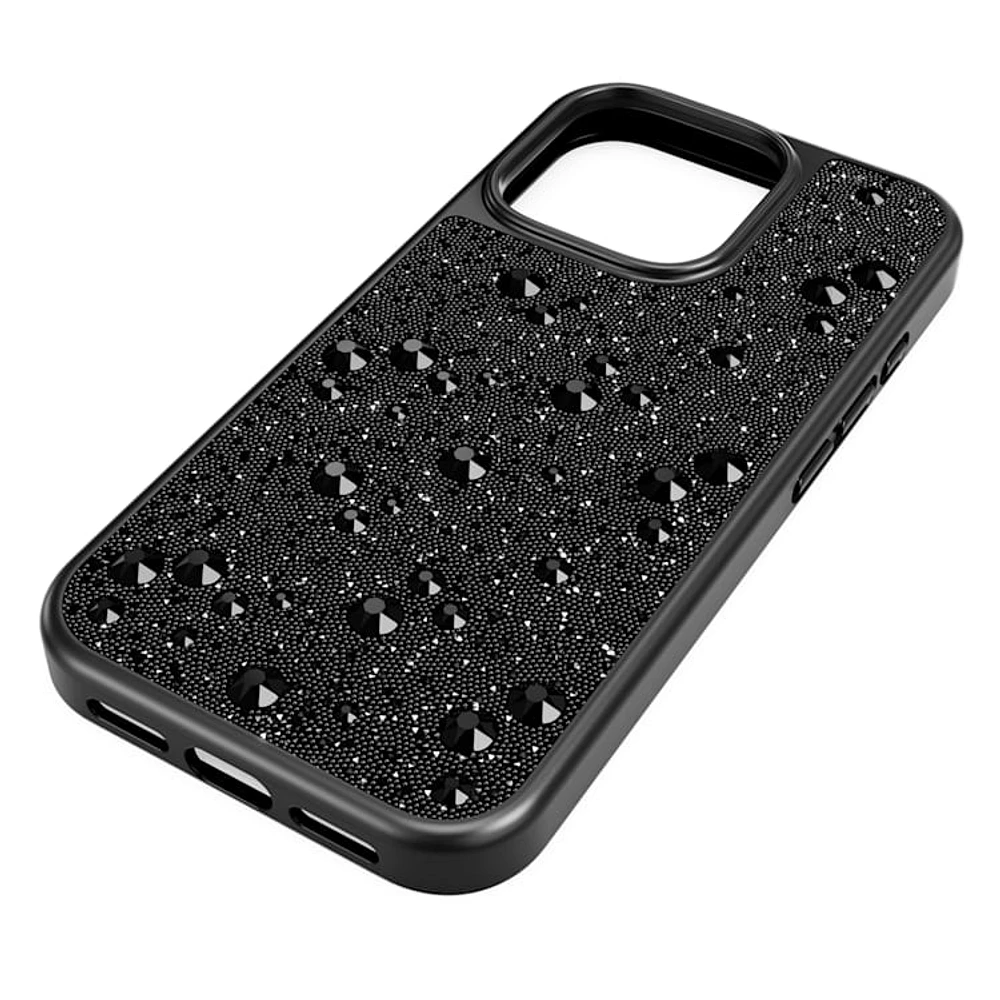 High smartphone case, Scattered design, iPhone® 16 Pro, Black by SWAROVSKI