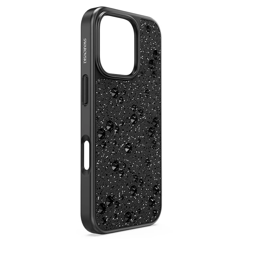 High smartphone case, Scattered design, iPhone® 16 Pro, Black by SWAROVSKI