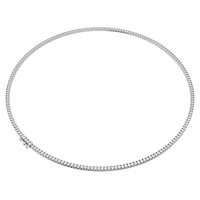 Eternity Tennis necklace, Lab-grown diamonds 7 ct tw, Round cut, 14K white gold by SWAROVSKI