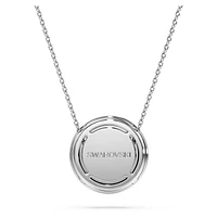 Eternity halo solitaire pendant, Lab-grown diamonds 2 ct tw, Round cut, 14K white gold by SWAROVSKI