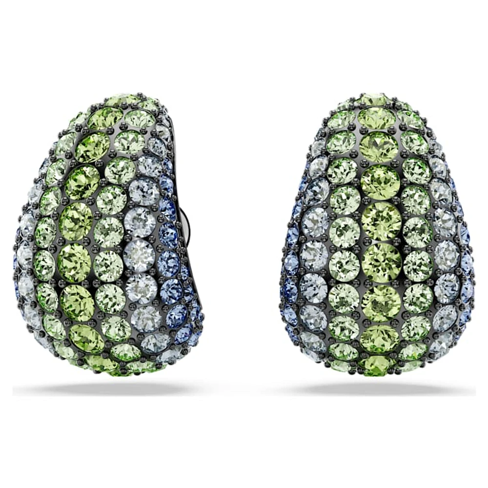 Sublima drop earrings, Round cut, Small, Multicoloured, Ruthenium plated by SWAROVSKI