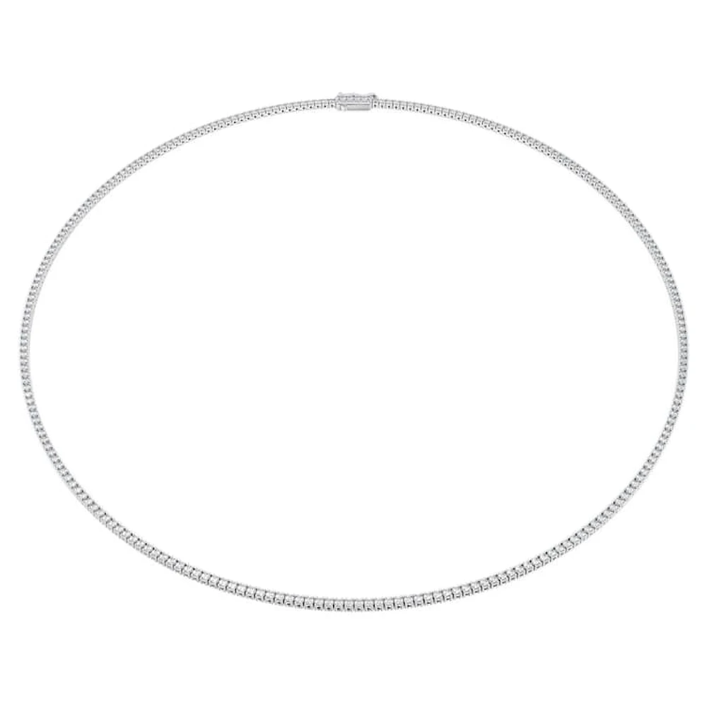 Eternity Tennis necklace, Lab-grown diamonds 3 ct tw, Round cut, 14K white gold by SWAROVSKI