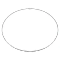 Eternity Tennis necklace, Lab-grown diamonds 3 ct tw, Round cut, 14K white gold by SWAROVSKI