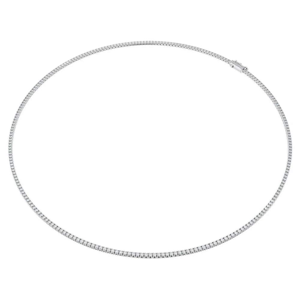 Eternity Tennis necklace, Lab-grown diamonds 3 ct tw, Round cut, 14K white gold by SWAROVSKI