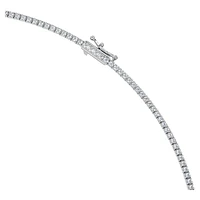 Eternity Tennis necklace, Lab-grown diamonds 3 ct tw, Round cut, 14K white gold by SWAROVSKI