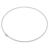 Eternity Tennis necklace, Lab-grown diamonds 3 ct tw, Round cut, 14K white gold by SWAROVSKI