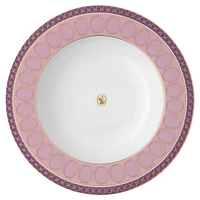 Signum soup plate, Porcelain, Pink by SWAROVSKI