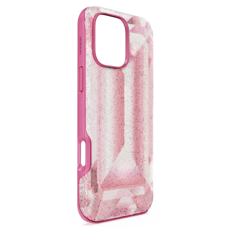 High smartphone case, Crystal print motif, iPhone® 16 Pro Max, Pink by SWAROVSKI