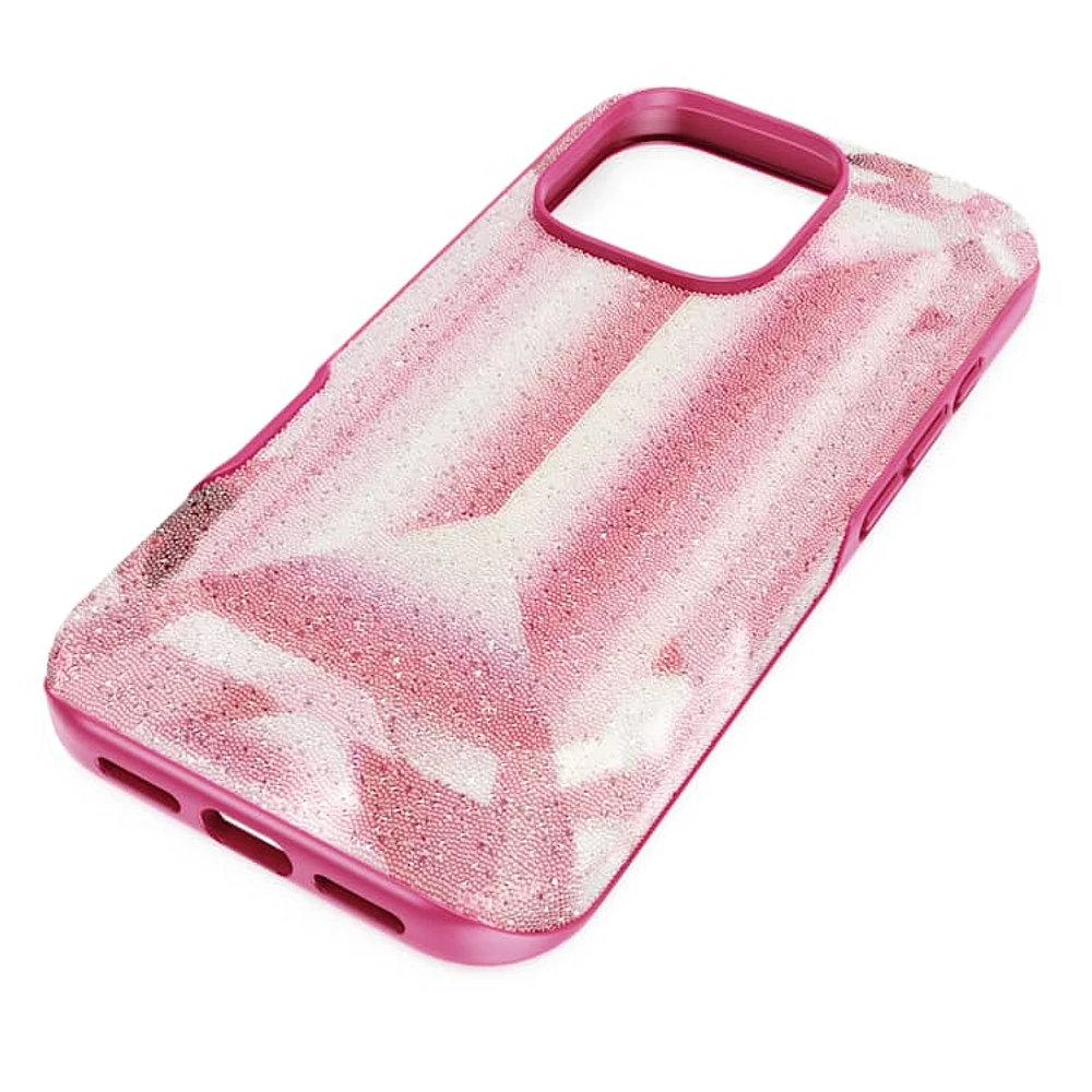 High smartphone case, Crystal print motif, iPhone® 16 Pro, Pink by SWAROVSKI