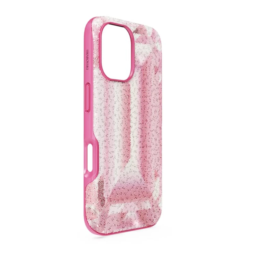 High smartphone case, Crystal print motif, iPhone® 16, Pink by SWAROVSKI