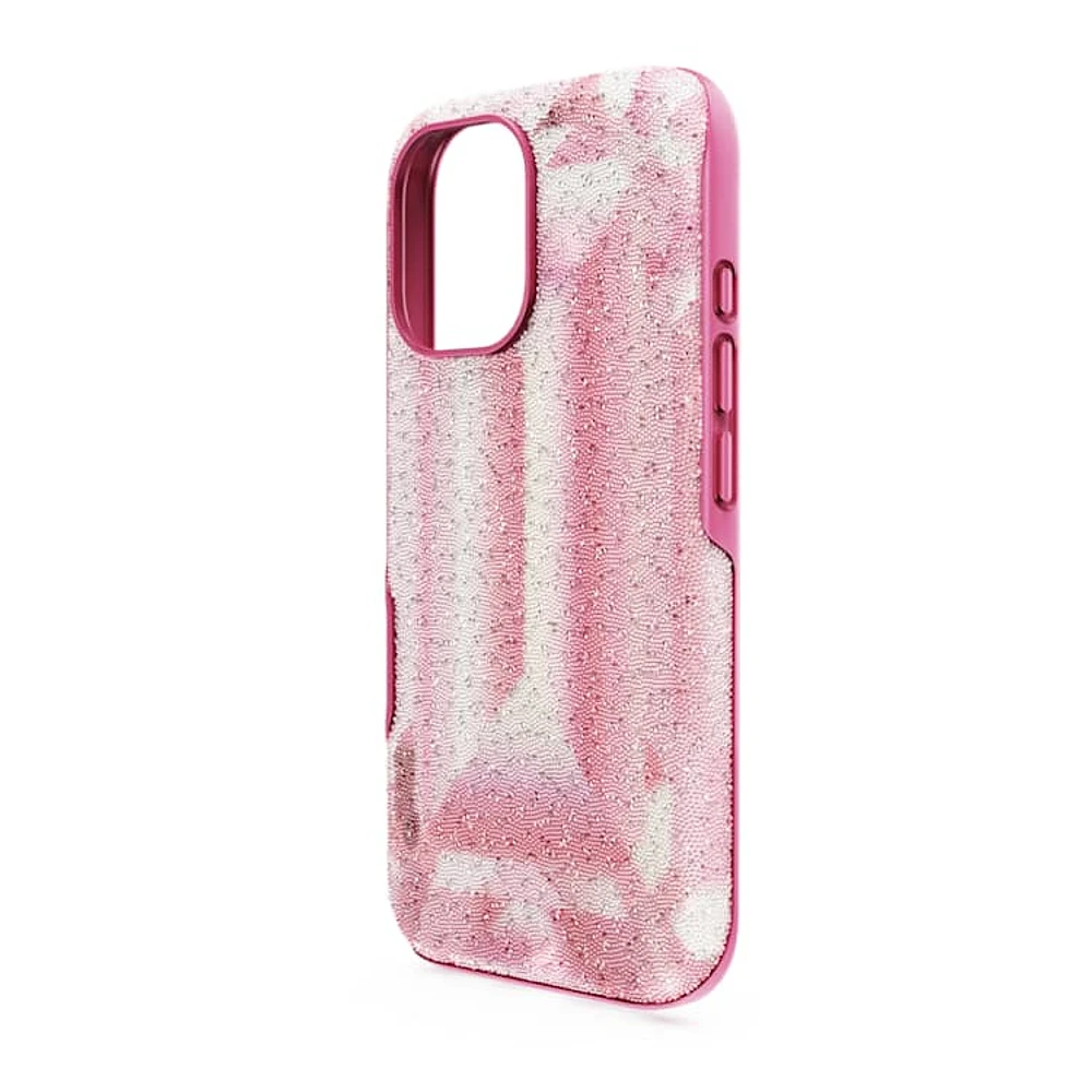 High smartphone case, Crystal print motif, iPhone® 16, Pink by SWAROVSKI