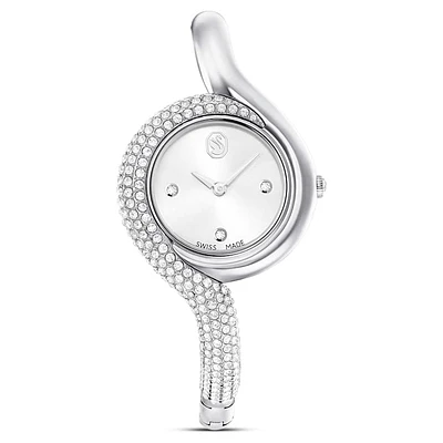 Dextera Asymmetric watch, Swiss Made, Metal bracelet, Silver Tone, Stainless steel by SWAROVSKI