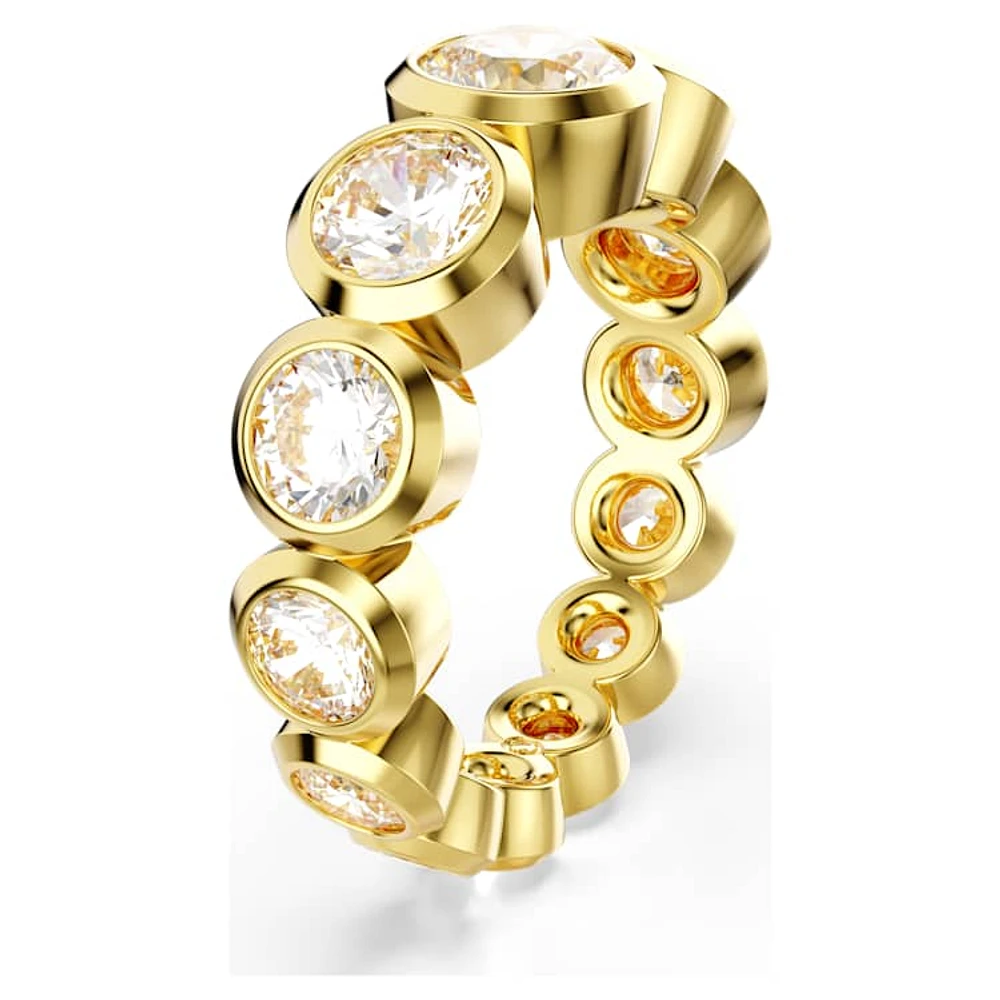 Imber ring, Mixed round cuts, White, Gold-tone plated by SWAROVSKI