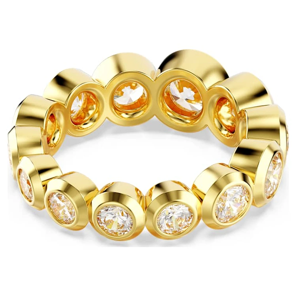 Imber ring, Mixed round cuts, White, Gold-tone plated by SWAROVSKI