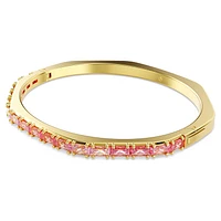 Matrix bangle, Baguette cut, Pink, Gold-tone plated by SWAROVSKI