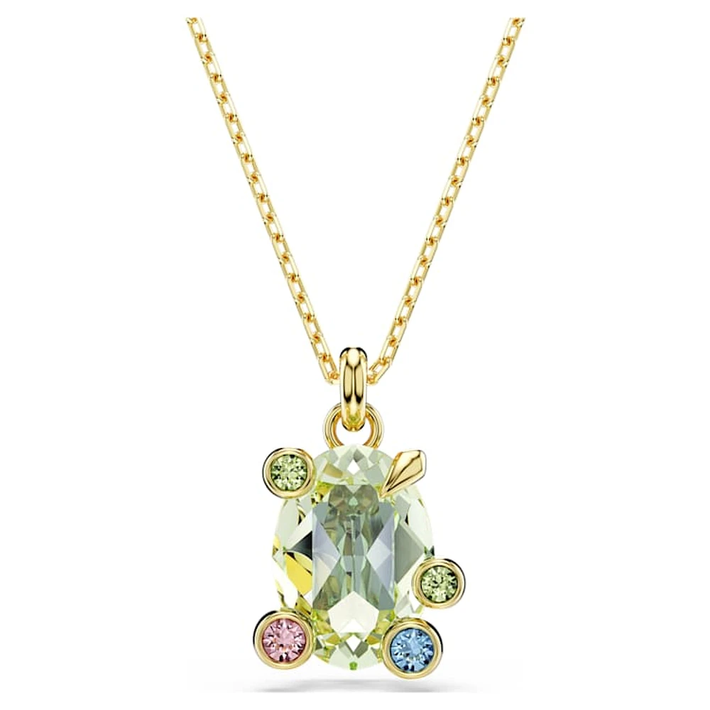 Gema pendant, Mixed cuts, Multicoloured, Gold-tone plated by SWAROVSKI