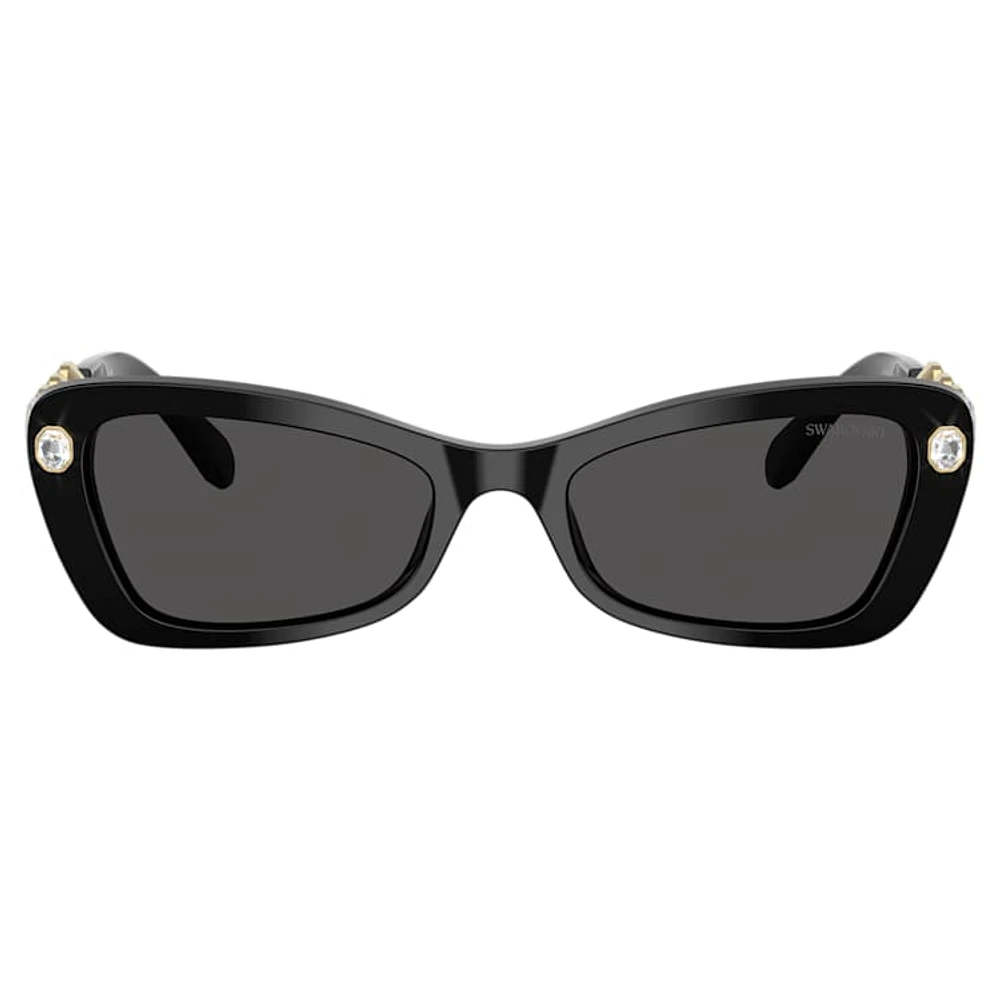 Sunglasses, Butterfly shape, SK6033, Black by SWAROVSKI