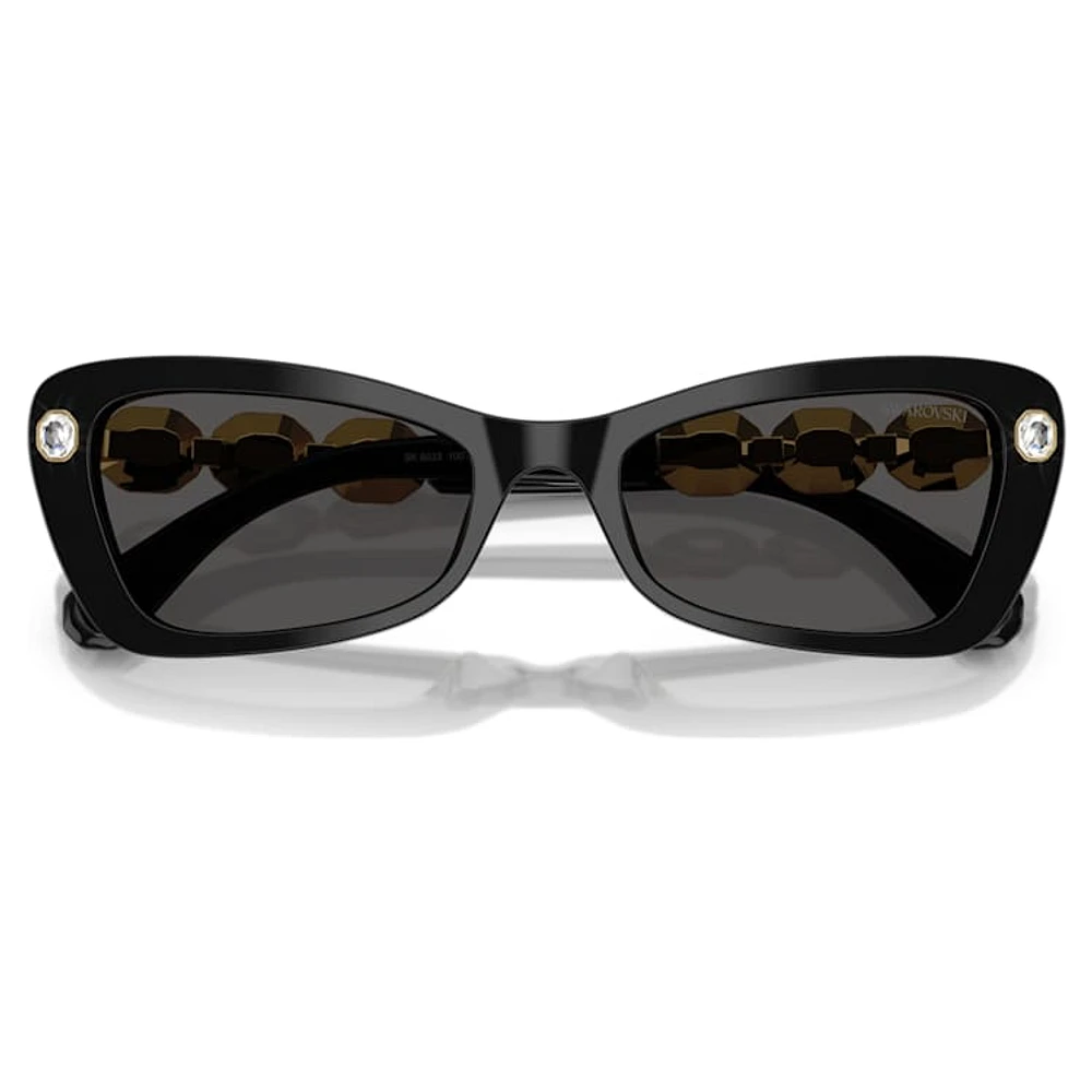 Sunglasses, Butterfly shape, SK6033, Black by SWAROVSKI