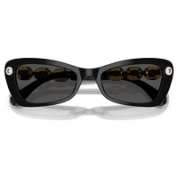 Sunglasses, Butterfly shape, SK6033, Black by SWAROVSKI