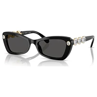 Sunglasses, Butterfly shape, SK6033, Black by SWAROVSKI