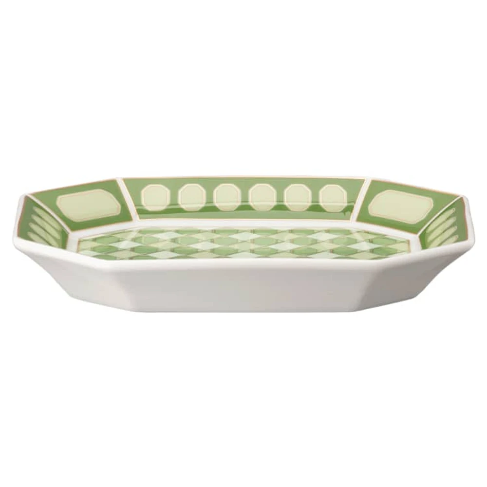 Signum tray, Porcelain, Small, Green by SWAROVSKI