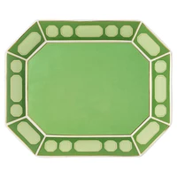 Signum tray, Porcelain, Large, Green by SWAROVSKI