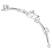 Constella Tennis bracelet, Crystal pearl, Round cuts, White, Rhodium plated by SWAROVSKI