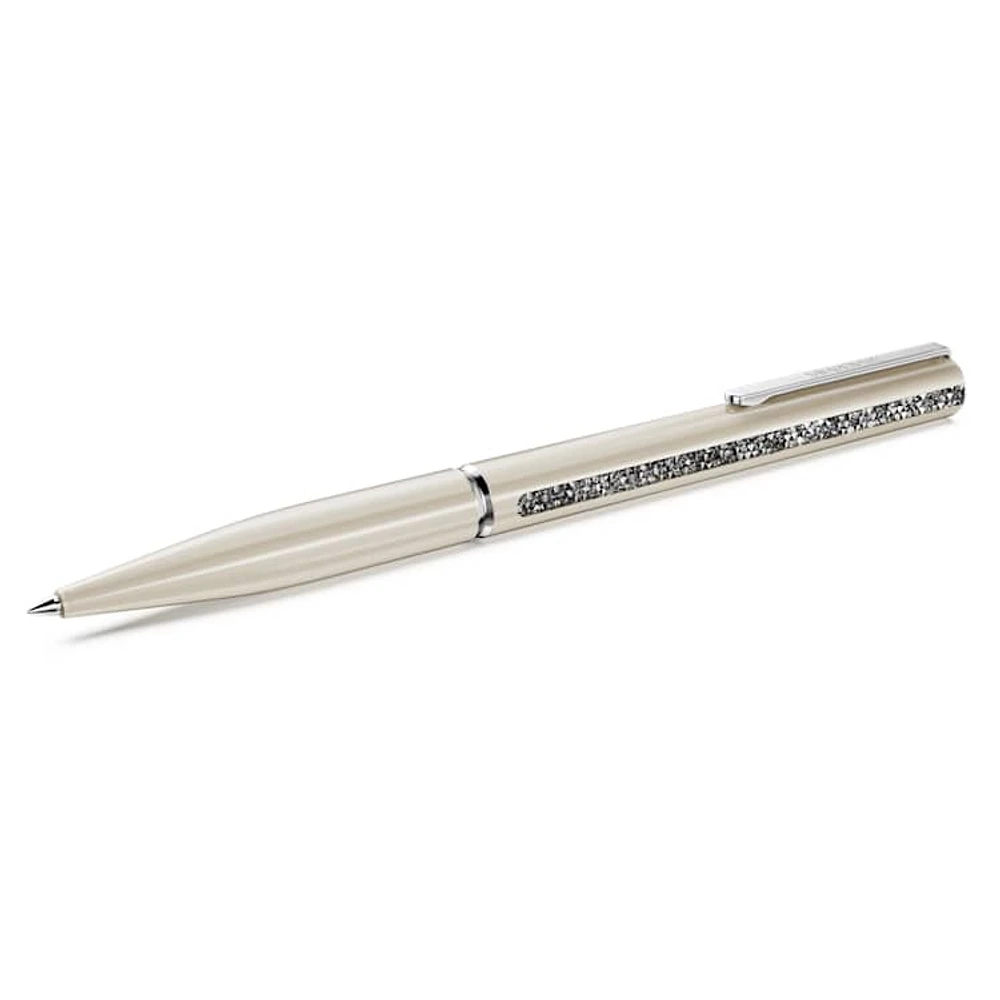 Crystal Shimmer Glide ballpoint pen, Beige, Beige lacquered, chrome plated by SWAROVSKI