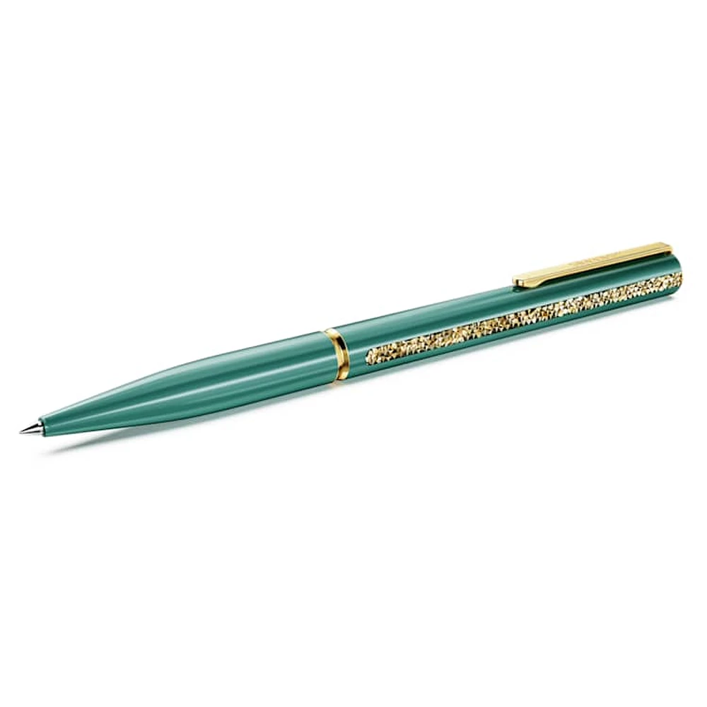 Crystal Shimmer Glide ballpoint pen, Green, Green lacquered, gold-tone plated by SWAROVSKI