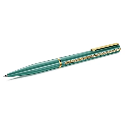 Crystal Shimmer Glide ballpoint pen, Green, Green lacquered, gold-tone plated by SWAROVSKI