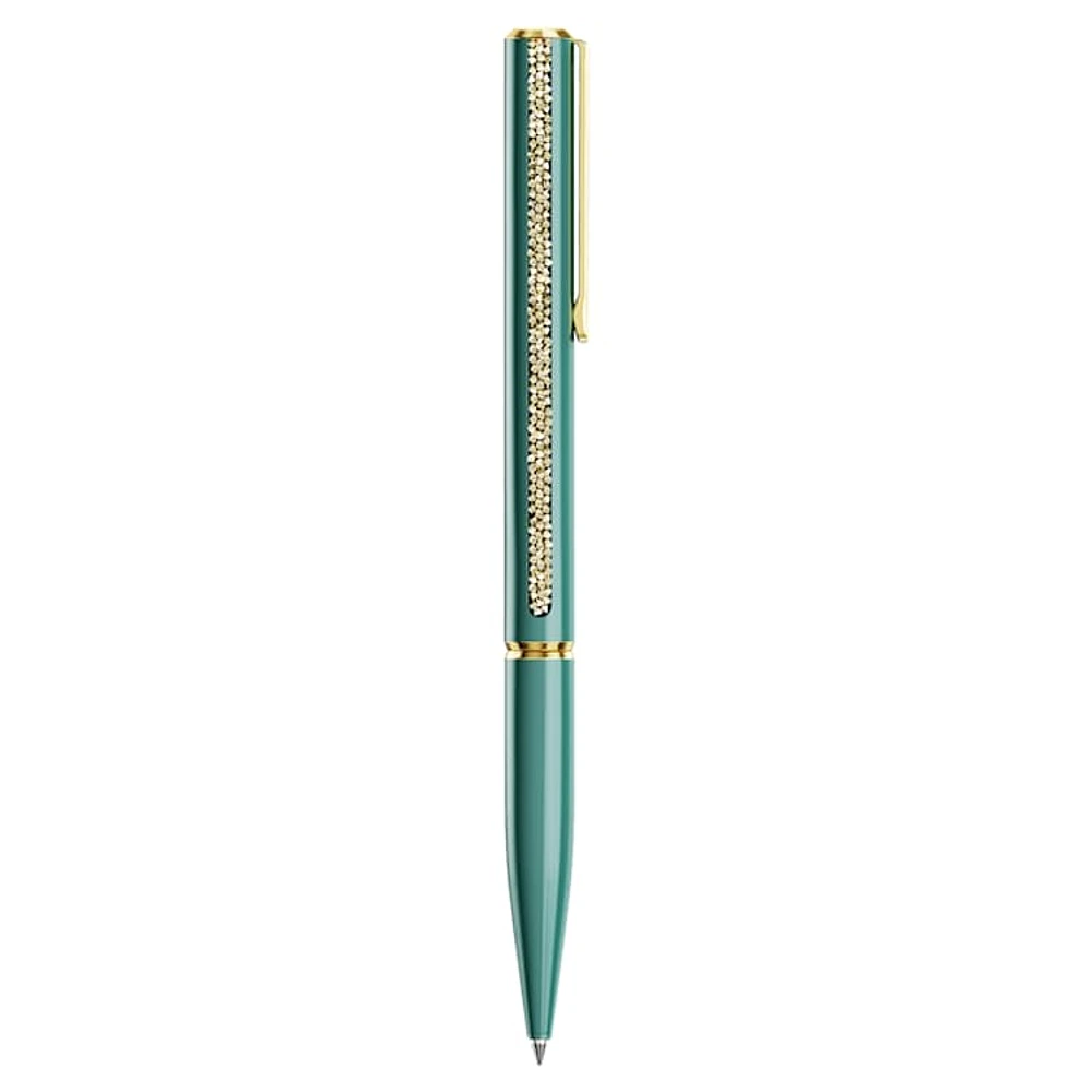 Crystal Shimmer Glide ballpoint pen, Green, Green lacquered, gold-tone plated by SWAROVSKI