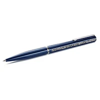 Crystal Shimmer Glide ballpoint pen, Blue, Blue lacquered, chrome plated by SWAROVSKI