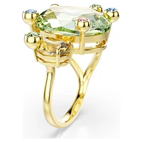 Gema open ring, Mixed cuts, Multicoloured, Gold-tone plated by SWAROVSKI