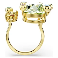 Gema open ring, Mixed cuts, Multicoloured, Gold-tone plated by SWAROVSKI