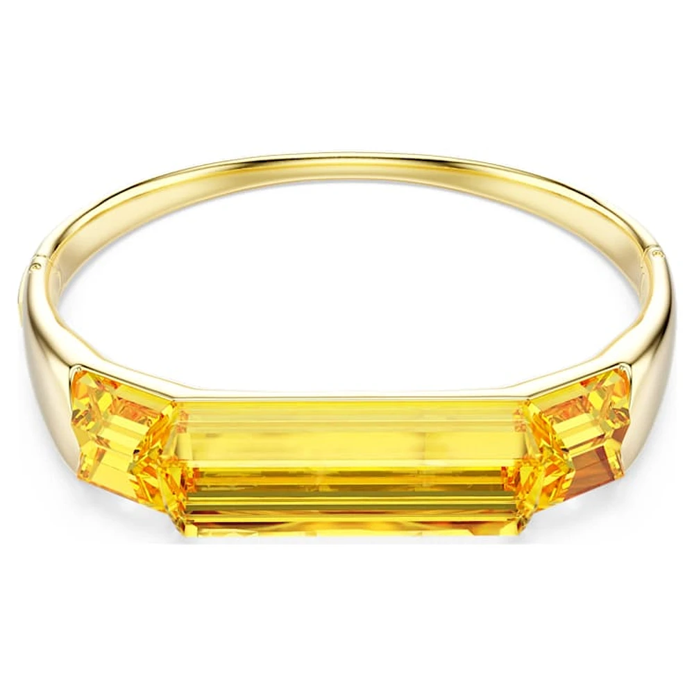 Lucent bangle, Yellow, Gold-tone plated by SWAROVSKI